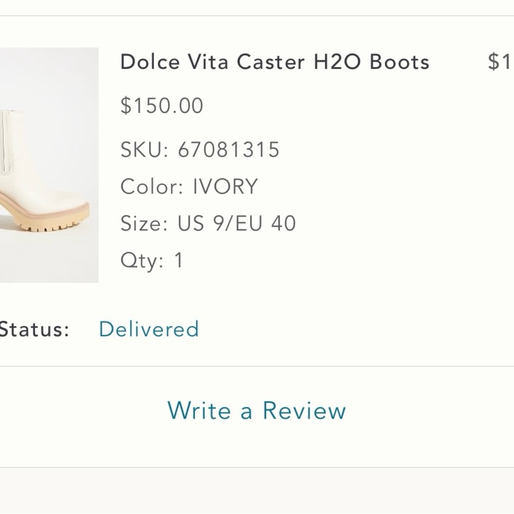 Dolce Vita size 9 Ivory boots - Picture 2 of 2